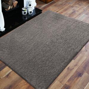Makro Abra Kusový shaggy koberec jednobarevný Kamel Ocelově šedý Rozměr: 80x150 cm