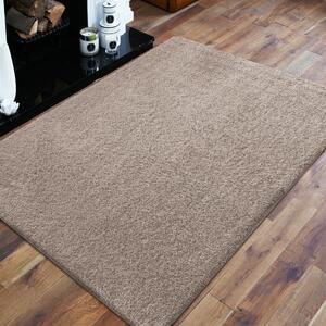 Makro Abra Kusový shaggy koberec jednobarevný Kamel Latte světle béžový Rozměr: 80x150 cm