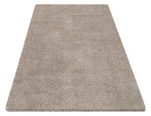 Makro Abra Kusový shaggy koberec jednobarevný Kamel Latte světle béžový Rozměr: 80x150 cm