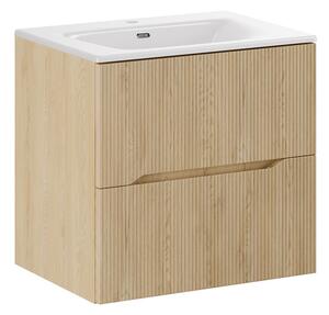Comad Závěsná skříňka Nordic s umyvadlem 60 cm dub cremona