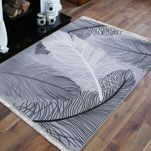 Makro Abra Moderní kusový koberec protiskluzový Horeca 07 Peří šedý Rozměr: 160x220 cm