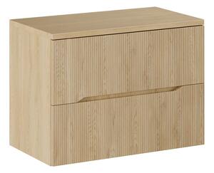 Comad Závěsná skříňka pod umyvadlo Nordic s deskou 80 cm dub cremona