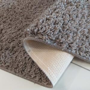 Makro Abra Kusový shaggy koberec jednobarevný Kamel Cappucino hnědý Rozměr: 60x100 cm