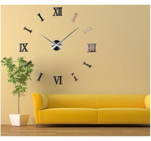 Styles nástěnné hodiny na stěnu barevné DIY CLOCK RIM 3D S037 hnědé