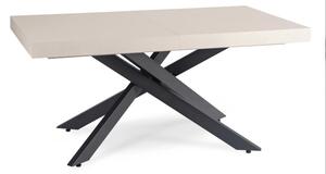 JAKS Rozkládací jídelní stůl kašmír černý MDF Hampton