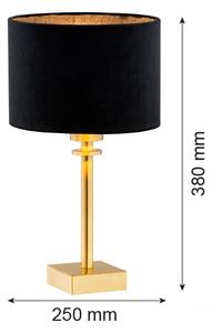 Argon 8049 - Stolní lampa ABBANO 1xE27/15W/230V mosaz/černá