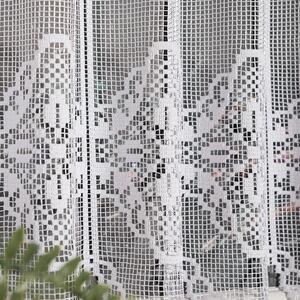 Dekorační metrážová vitrážová záclona SIMONA bílá výška 70 cm MyBestHome