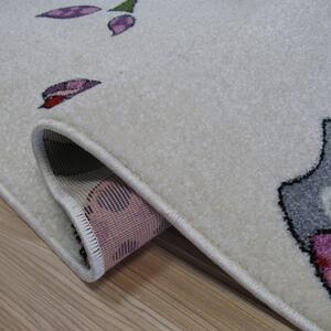 Makro Abra Dětský kusový koberec Bella 01 Sovičky krémový Rozměr: 120x170 cm