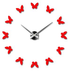 X-momo Moderní hodiny na zeď Motýli LAURA S001 i černé