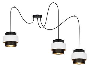 Lustr na lanku NESS 3xE27/60W/230V pavouk černá/bílá