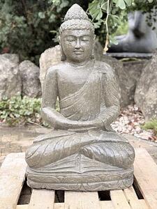 Kamenný Buddha 80 cm z bazanitu s lesklou úpravou