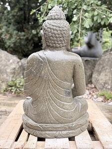 Kamenný Buddha 80 cm z bazanitu s lesklou úpravou
