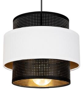 Lustr na lanku NESS 2xE27/60W/230V pavouk černá/bílá