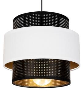 Lustr na lanku NESS 3xE27/60W/230V pavouk černá/bílá