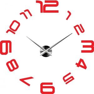 Stylese moderní nástěnné hodiny nalepovací CARMEN S043 černé