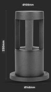 LED Venkovní lampa LED/10W/230V 25cm 3000K IP65 černá