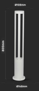 LED Venkovní lampa LED/10W/230V 80cm 4000K IP65 bílá