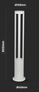 LED Venkovní lampa LED/10W/230V 80cm 3000K IP65 bílá