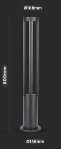LED Venkovní lampa LED/10W/230V 80cm 6400K IP65 černá