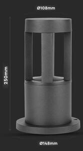 LED Venkovní lampa LED/10W/230V 25cm 6400K IP65 černá