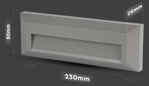 LED Venkovní schodišťové svítidlo LED/3W/230V 4000K IP65 šedá