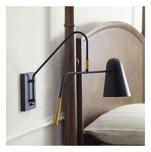 Feiss FE-SIMON1 - Nástěnná lampa SIMON 1xE27/60W/230V černá/zlatá