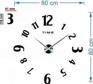 X-momo nástěnné hodiny nalepovací CHARLIE S035 i černé