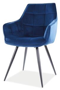Jídelní židle LALAO modrá/černá