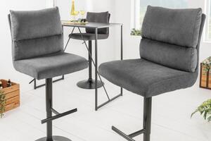 Barová židle COMFORT šedá manšestr Nábytek | Jídelní prostory | Barové židle