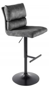 Barová židle COMFORT šedá samet Nábytek | Jídelní prostory | Barové židle