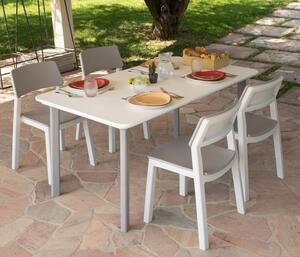 ITALIA DINING plastový stůl - světle šedá Exteriér | Zahradní stoly