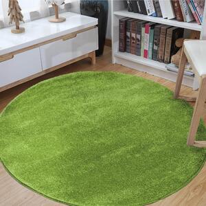 Makro Abra Kulatý koberec jednobarevný Portofino zelený Rozměr: průměr 100 cm