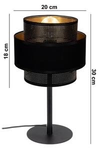 Stolní lampa NESS 1xE27/60W/230V černá