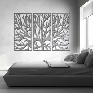 Obraz na stěnu z dřevěné překližky větve stromu v rámu / 3 kusy rámu / FERO