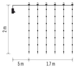 LED Venkovní řetěz 240xLED/8 funkcí 6,7 m IP44 teplá bílá