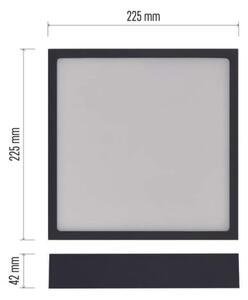 LED Stropní svítidlo LED/21W/230V 3000/3500/4000K 22,5x22,5 cm černá