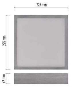LED Stropní svítidlo LED/21W/230 3000/3500/4000K 22,5x22,5 cm chrom