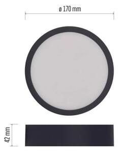 LED Stropní svítidlo LED/12,5W/230V 3000/3500/4000K pr. 17 cm černá