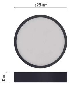 LED Stropní svítidlo LED/21W/230V 3000/3500/4000K pr. 22,5 cm černá
