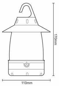 LED Přenosná lampa 3xLED/4xAA IPX4
