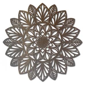 Vyřezávaný květ mandala dřevěný obraz na stěnu z překližky kvet ACCONA