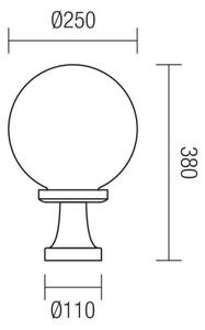 Redo 9774 - Venkovní lampa SFERA 1xE27/42W/230V IP44 25x38 cm hnědá
