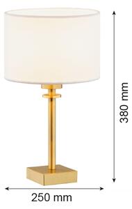 Argon 8047 - Stolní lampa ABBANO 1xE27/15W/230V mosaz/bílá