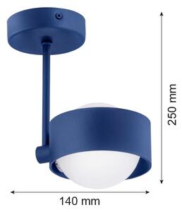 Argon 8062 - Lustr na tyči MASSIMO PLUS 1xG9/6W/230V modrá