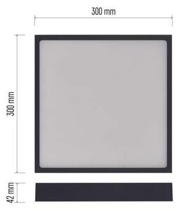 LED Stropní svítidlo LED/28,5W/230V 3000/3500/4000K 30x30 cm černá