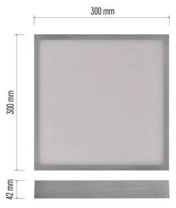 LED Stropní svítidlo LED/28,5W/230V 3000/3500/4000K 30x30 cm chrom