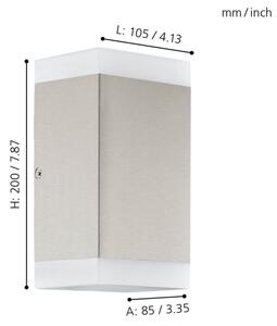 Eglo 75545 - LED Venkovní nástěnné svítidlo CARPINERA 2xGU10/4,6W/230V IP44