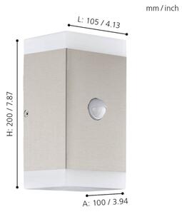 Eglo 75546 - LED Venkovní nástěnné svítidlo se senzorem 2xGU10/4,6W/230V IP44