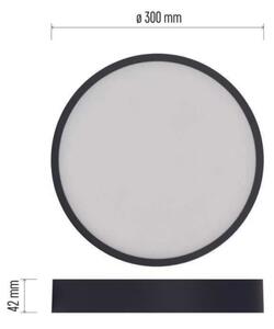LED Stropní svítidlo LED/28,5W/230V 3000/3500/4000K pr. 30 cm černá