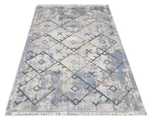 Makro Abra Moderní kusový koberec protiskluzový Hypnotik 02 šedý krémový modrý Rozměr: 160x230 cm